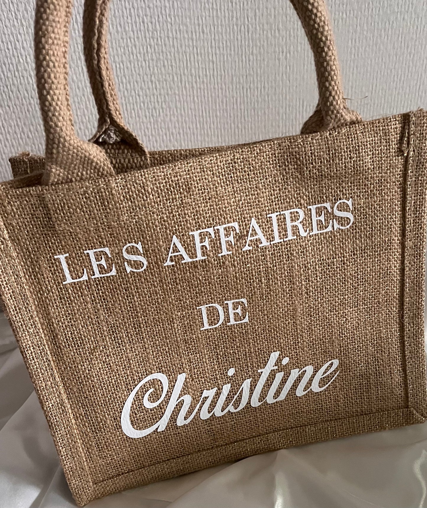 Sac en jute petit naturel or