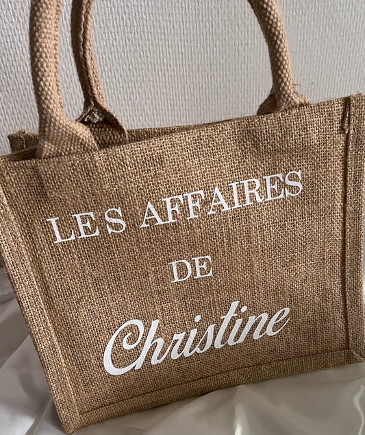 Sac en jute petit naturel or